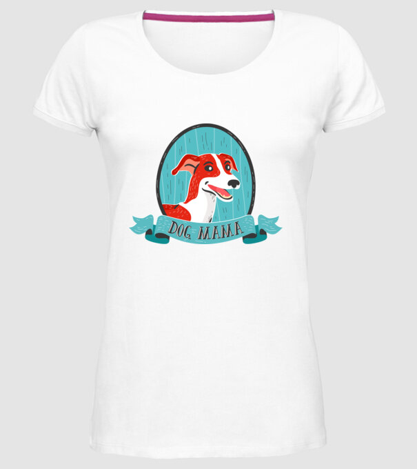 Câine Mamă model alb pe tricou