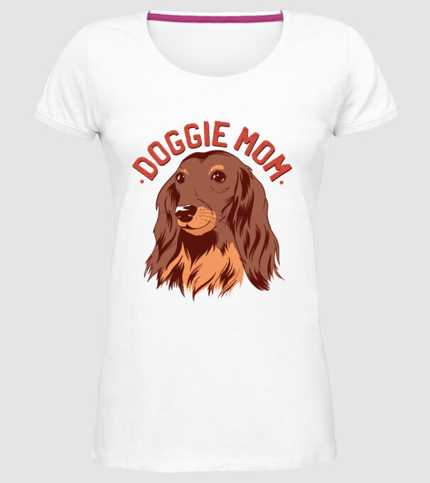 Mamă de Câine model alb pe tricou