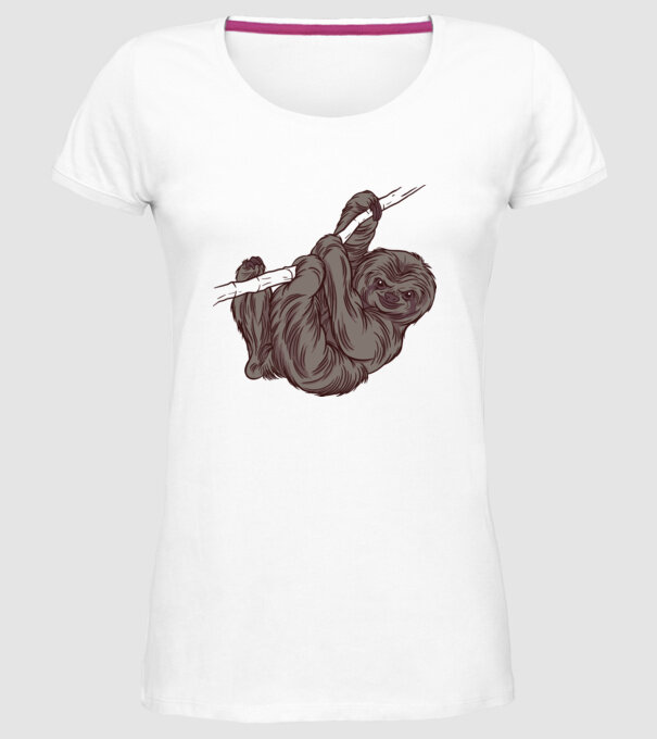 Leneș model alb pe tricou
