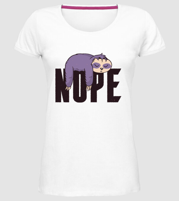 Leneș Nope model alb pe tricou