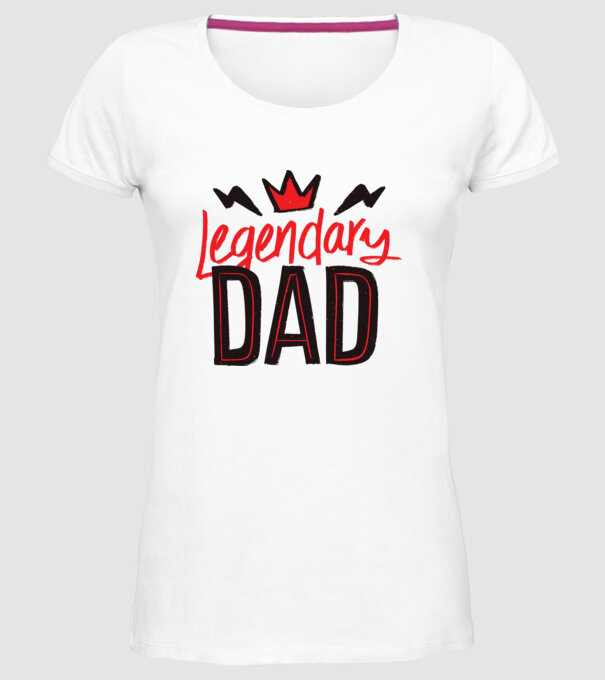Tată legendar model alb pe tricou