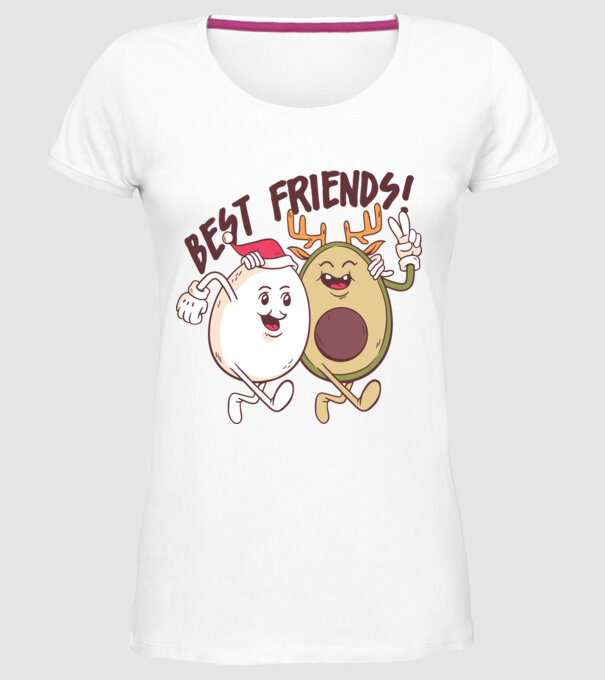 Cei mai buni prieteni vegan model alb pe tricou