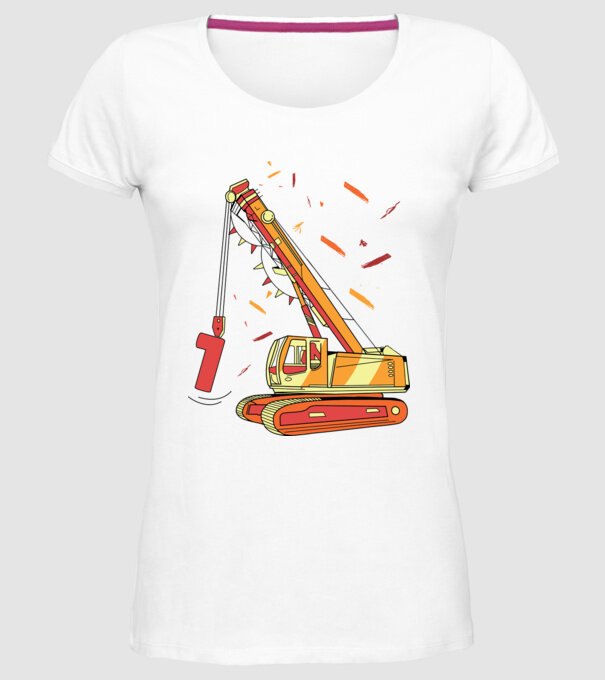 Prindere 1st Birthday model alb pe tricou