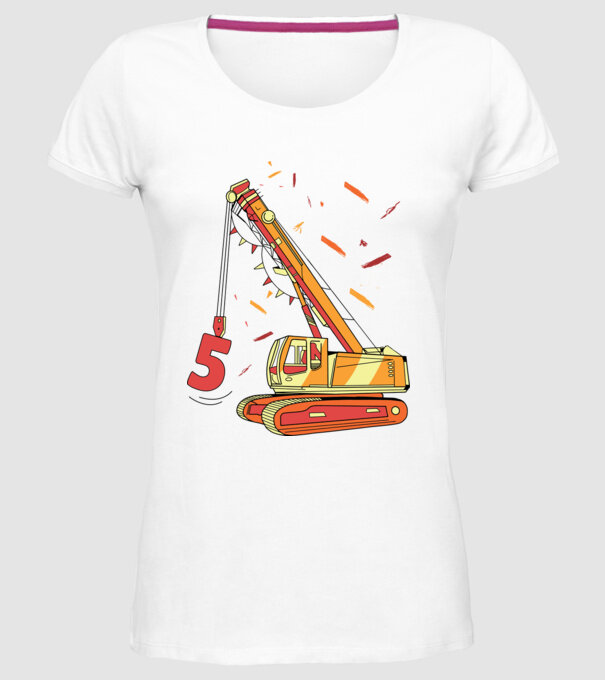 Prindere 5th Birthday model alb pe tricou