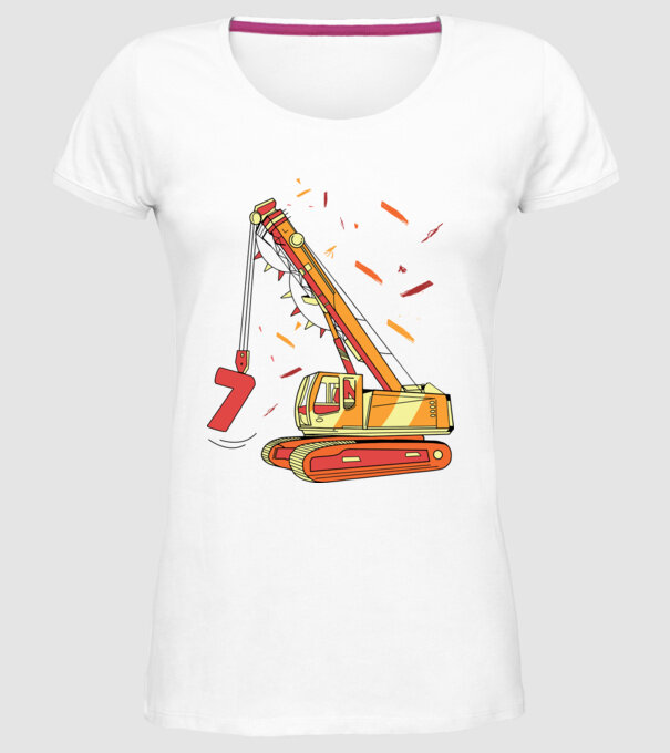 Prindere 7th Birthday model alb pe tricou