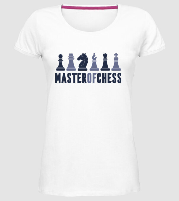 Master of Chess model alb pe tricou