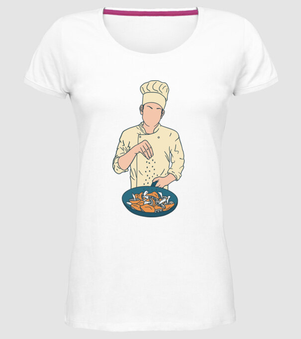 Maestru Bucătar model alb pe tricou