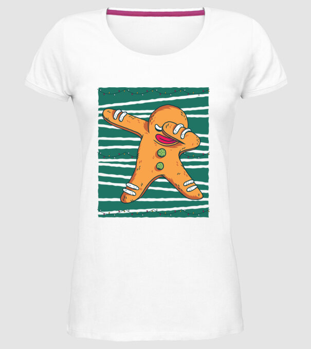 Turtă dulce DAB Crăciun model alb pe tricou