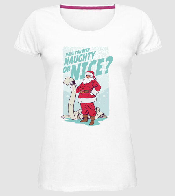Lista de cadouri Moș Crăciun - tricou Crăciun model alb pe tricou