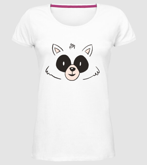 Cap Raton model alb pe tricou