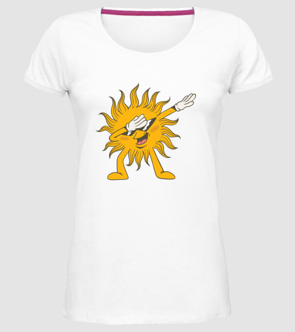 Soare DAB model alb pe tricou