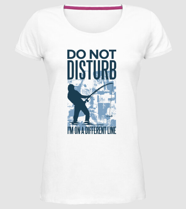 Nu mă deranja, sunt pe altă linie Pescar model alb pe tricou
