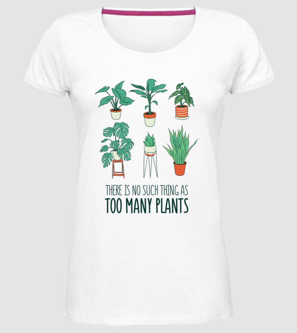 Este imposibil să existe prea multe plante model alb pe tricou