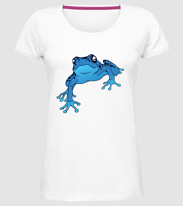 Broască otrăvitoare model alb pe tricou