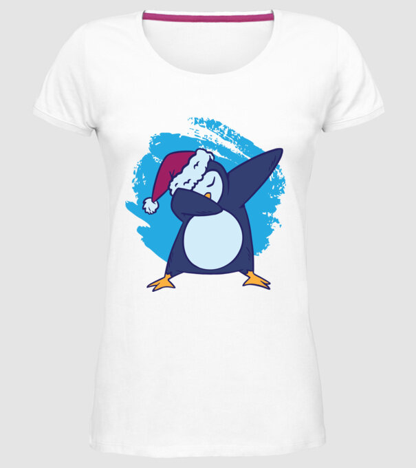 Pinguin DAB model alb pe tricou