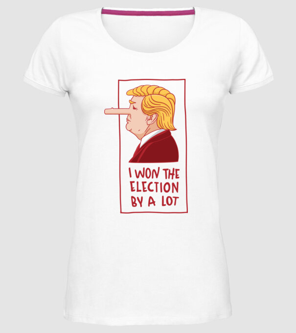 Pinocchio Trump model alb pe tricou