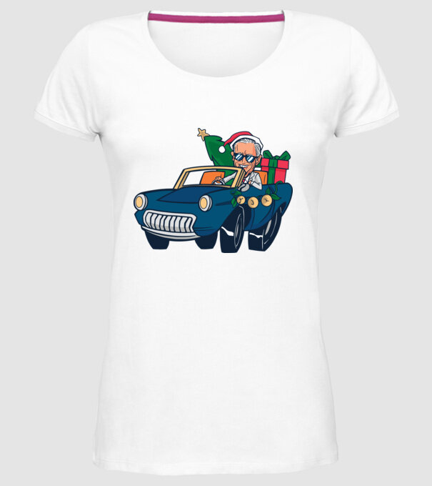 Ridin with Biden Crăciun model alb pe tricou