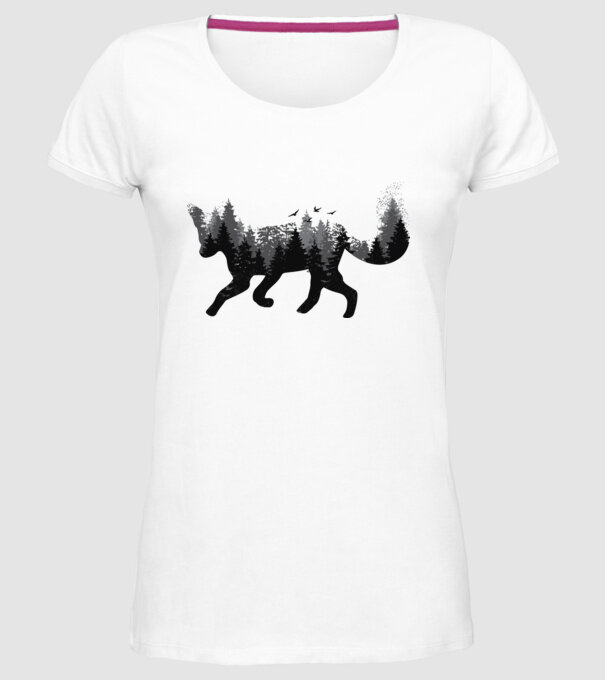 Vulpe pădure Natură model alb pe tricou