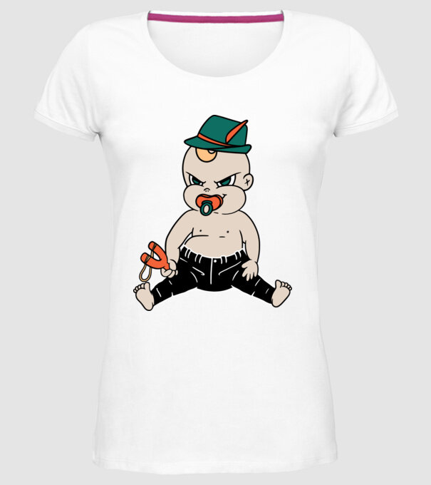 Bebe neastâmpărat model alb pe tricou