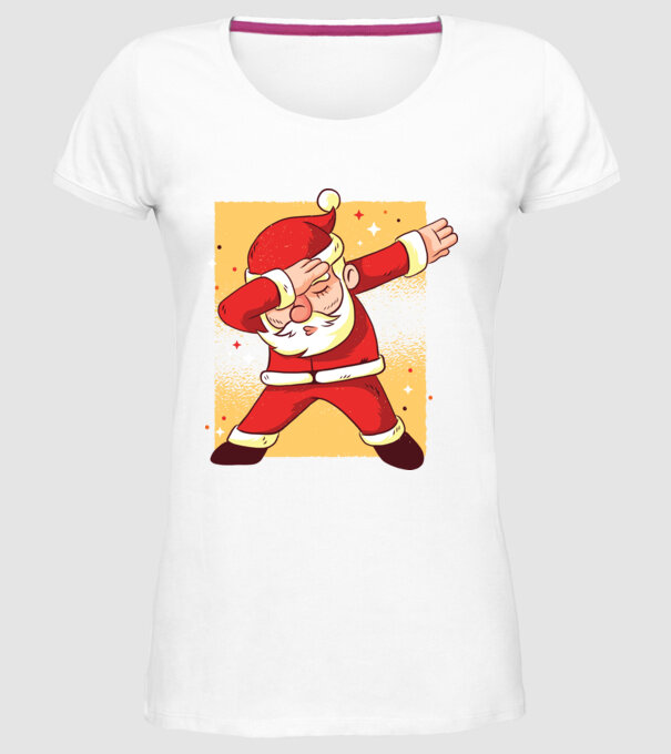 Santa DAB Moș Crăciun model alb pe tricou