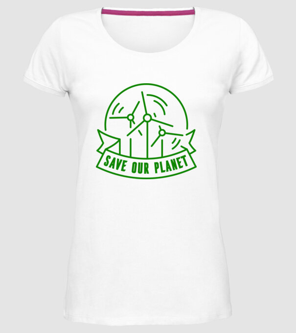 Save Our Planet - Ziua Pământului model alb pe tricou