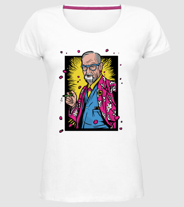 Sigmund Freud Filozof model alb pe tricou