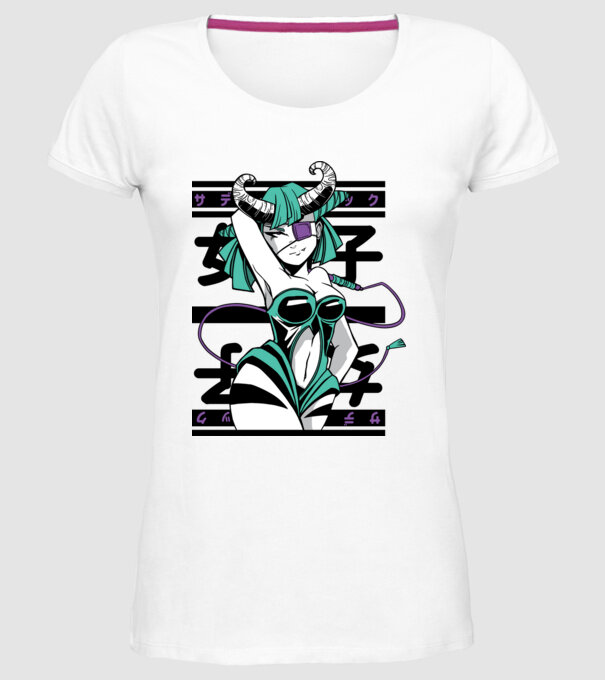 Fată sexy Anime model alb pe tricou