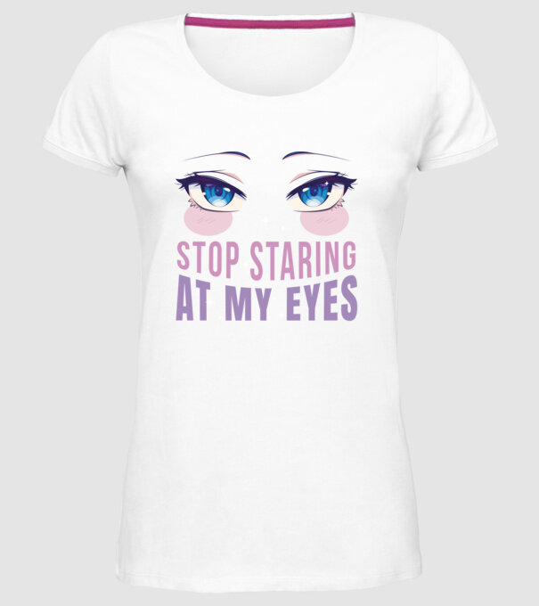 Ochi sexy Anime model alb pe tricou