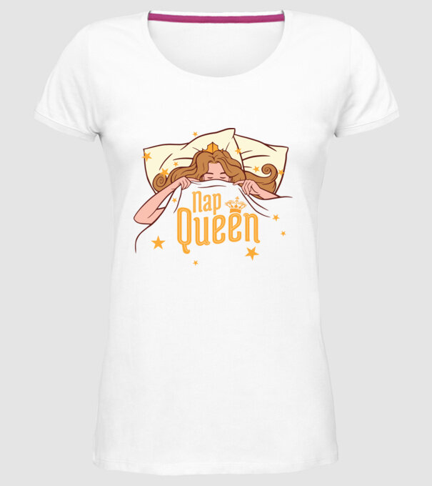 Regina somnului model alb pe tricou