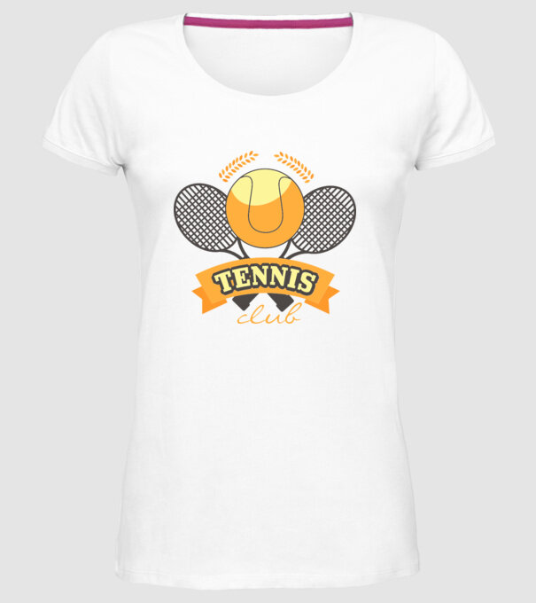 Tennis Club model alb pe tricou