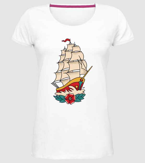 Vapor Tatuaj model alb pe tricou