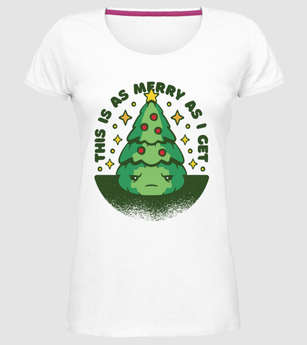This is as merry as i get tricou Crăciun model alb pe tricou