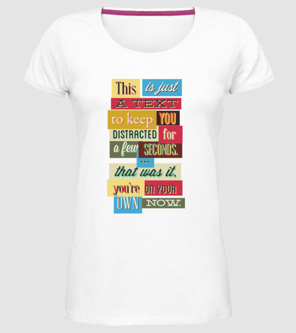 This is just a text to keep you distracted model alb pe tricou