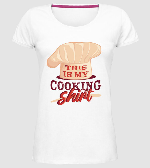 This is my Cooking Shirt model alb pe tricou