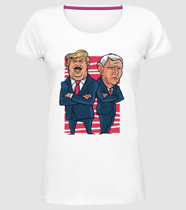 Trump Pence USA model alb pe tricou