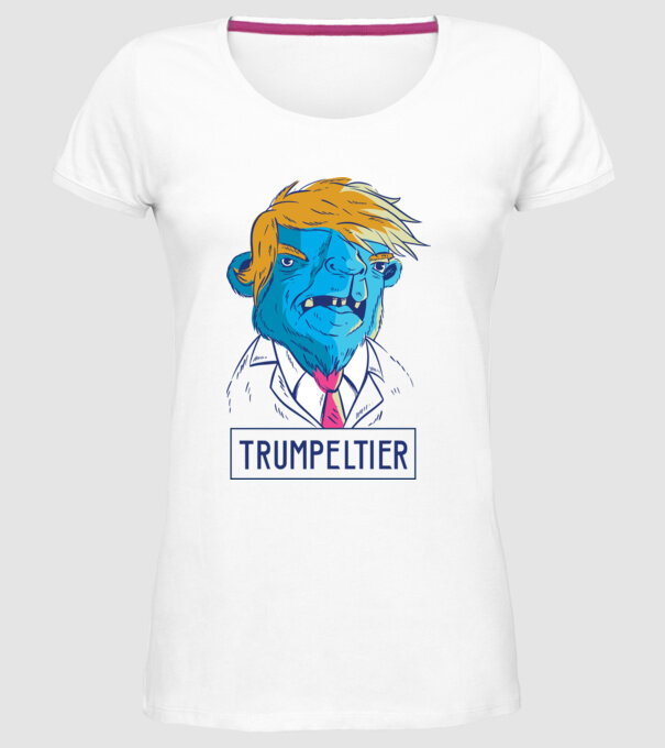 Trumpeltier monstru Trump model alb pe tricou