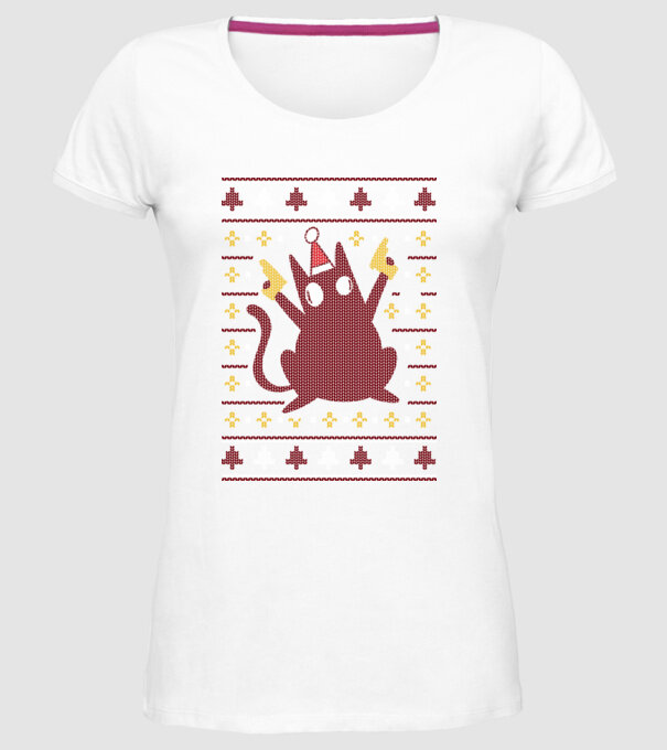 Pulover urât Pew Pew Pew Madafakas model alb pe tricou