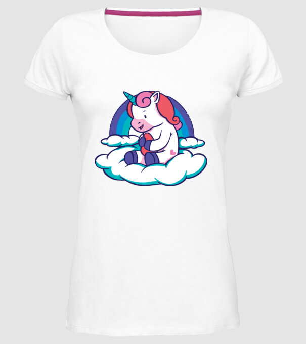 Unicorn Baby model alb pe tricou