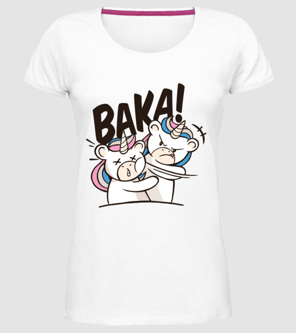 Unicorn palmă model alb pe tricou