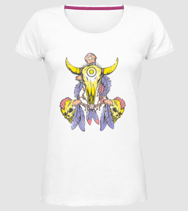 Hunter Talisman model alb pe tricou