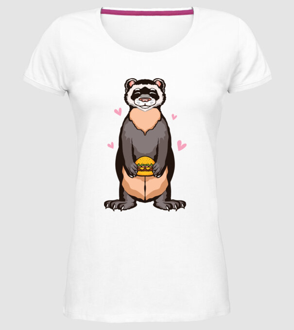 Dihor vânător model alb pe tricou