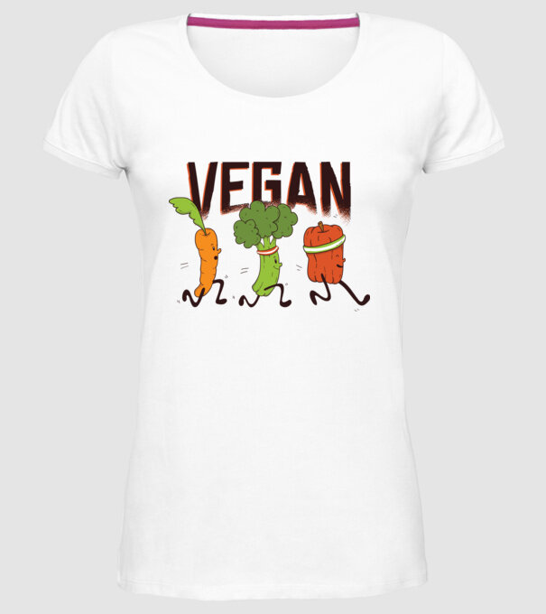 Legume vegan model alb pe tricou