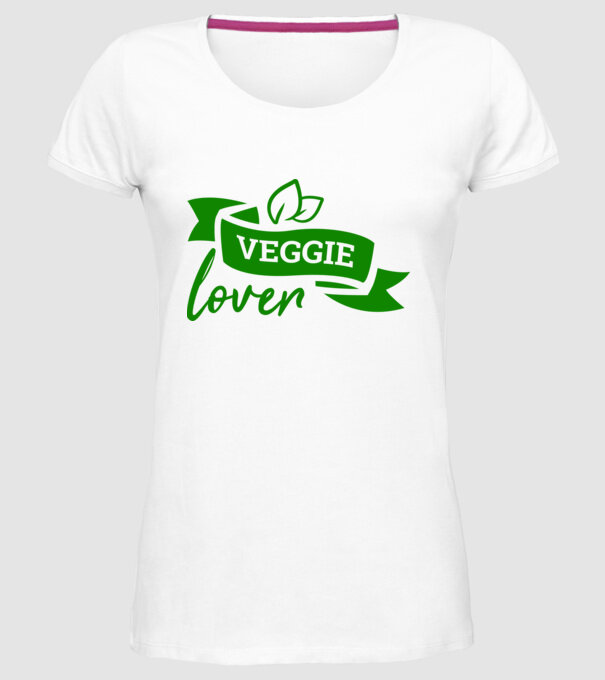 Veggie lover Iubitor de legume model alb pe tricou