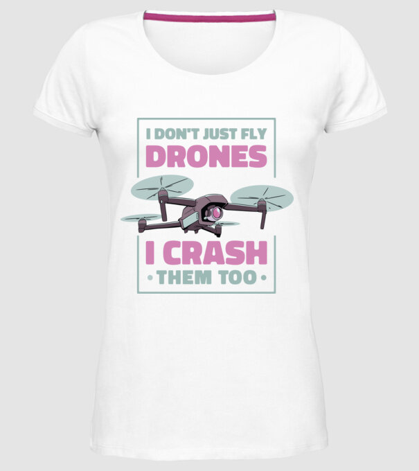 Tricou drone model alb pe tricou