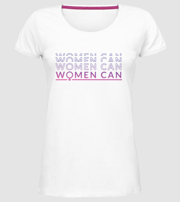 Women Can Ziua femeii model alb pe tricou