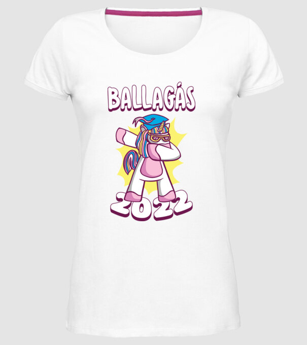 Inorog Bacalaureat model alb pe tricou