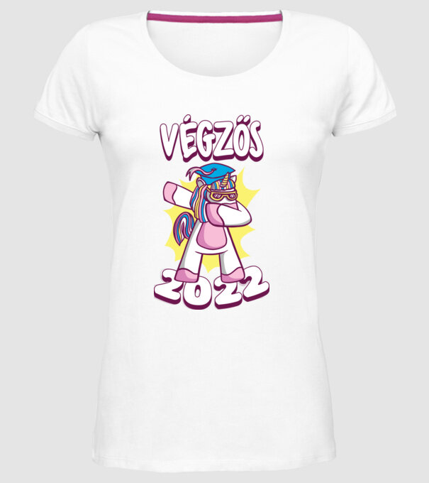 Inorog Absolvent model alb pe tricou