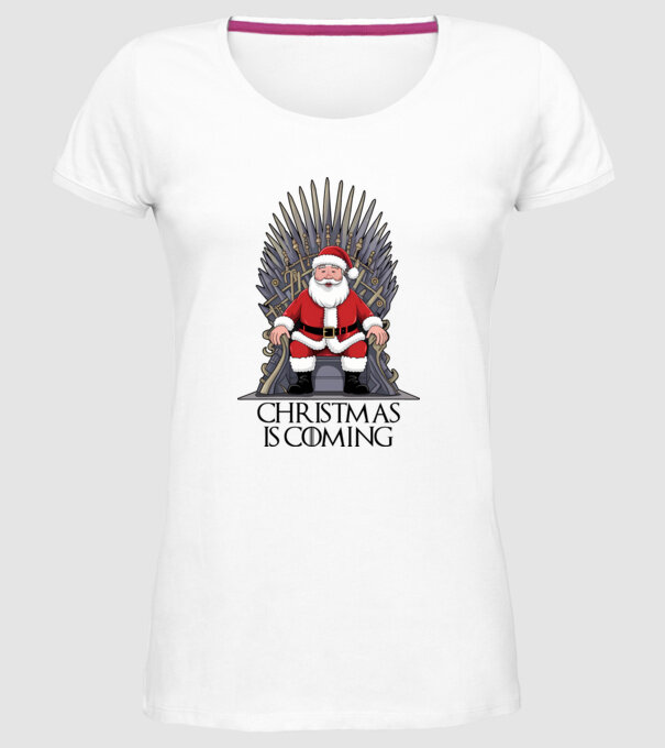 Christmas is Coming Alb model alb pe tricou