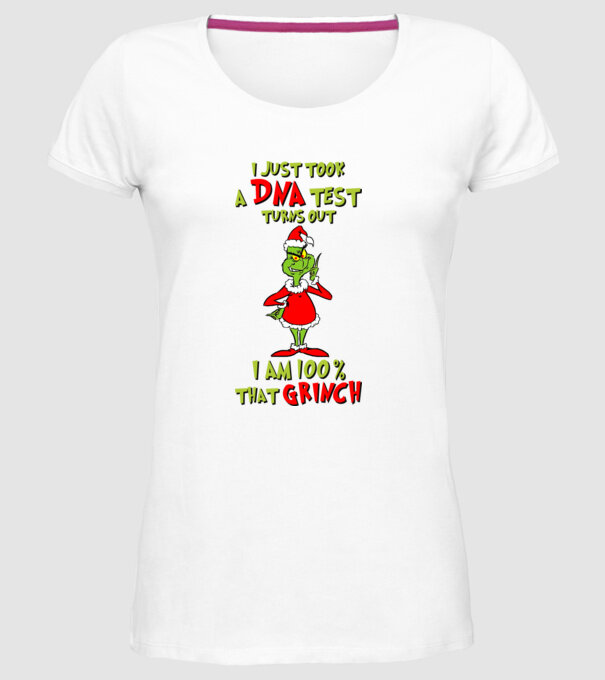 I just took a DNA test - I am Grinch model alb pe tricou
