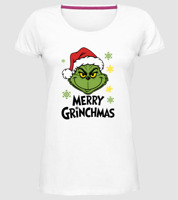 Merry Grinchmas Alb model alb pe tricou